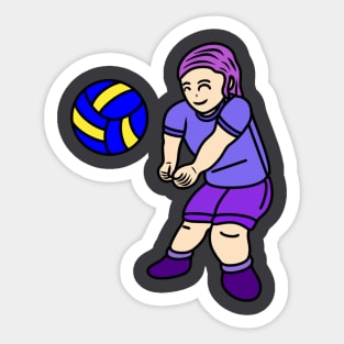 Chibi volleyball player girl Sticker